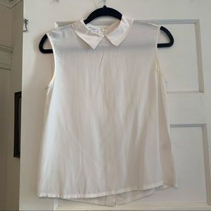 Collared Equipment ivory silk blouse